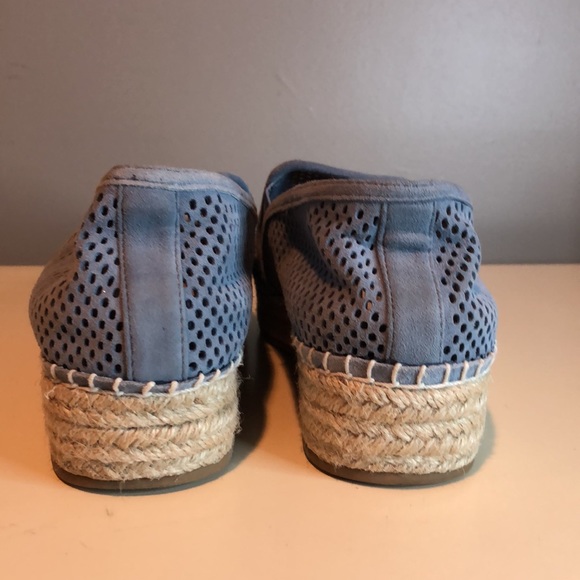 Steve Madden Flat Women's Shoes Blue Suede Wright Espadrille Platform Hal - Picture 7 of 10